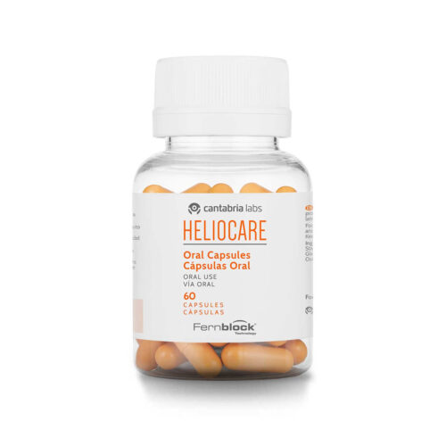 HELIOCARE Oral Capsules - 60 - Capsule vial transparent glass with capsules inside