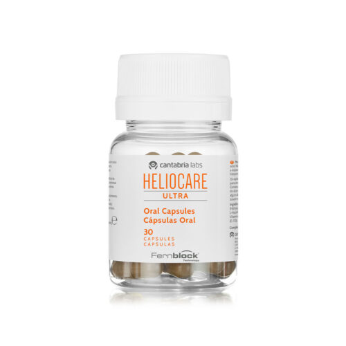 HELIOCARE Ultra Capsules - capsule vial glass with capsules inside