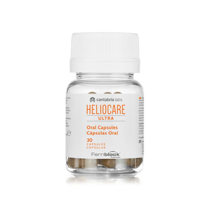 HELIOCARE Ultra Capsules - capsule vial glass with capsules inside