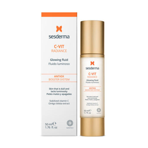 SESDERMA - C-Vit Radiance Glowing Fluid - outer package and pp airless bottle container